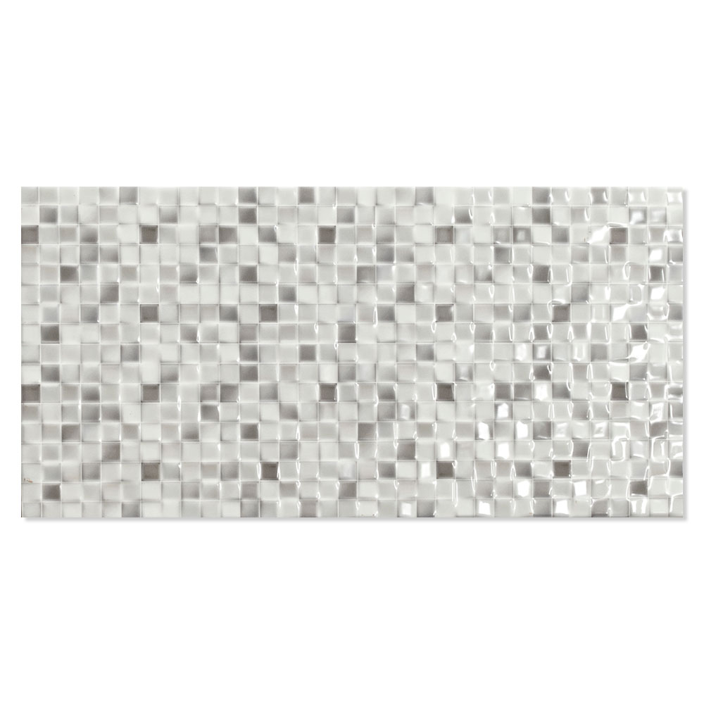 Veggflis Andros Lys Grå Blank 25x50 cm