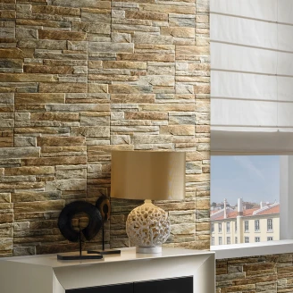 Veggflis Arles Flerfarget Beige Matt-Sateng 25x40 cm