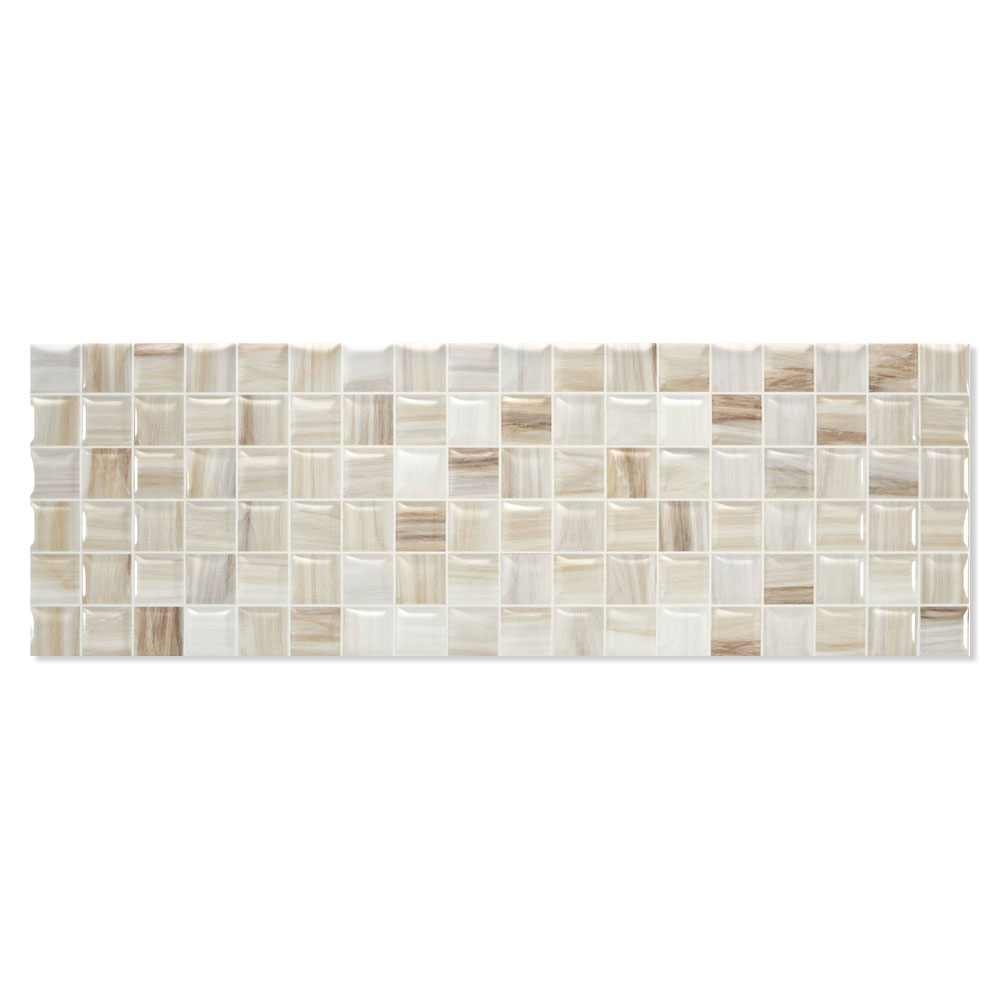 Veggflis Smila Hvit-Brun Blank Relieff 20x60 cm