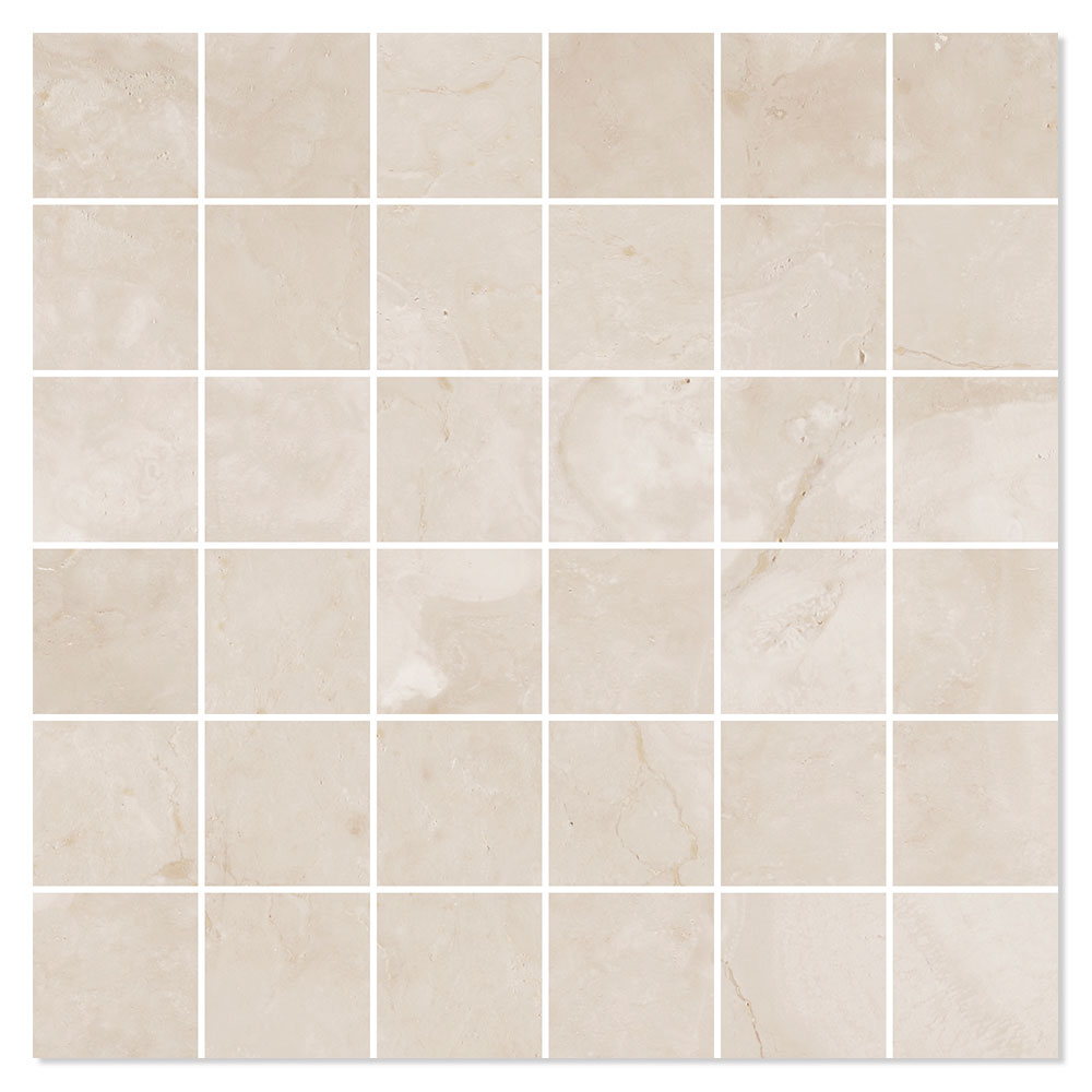 Mosaikk Veggflis Coliseum Beige Matt 30x30 (5x5) cm