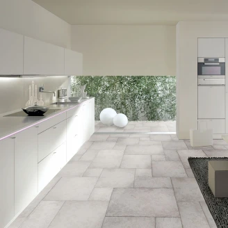 Gulvflis Borgogna Stone Lys Grå Modular Matt 44x66 cm