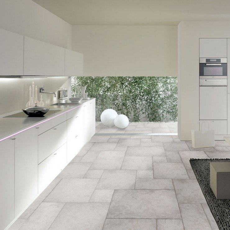Gulvflis Borgogna Stone Lys Grå Modular Matt 44x66 cm