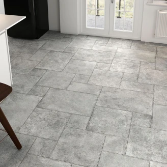 Gulvflis Borgogna Stone Grå Modular Matt 44x66 cm