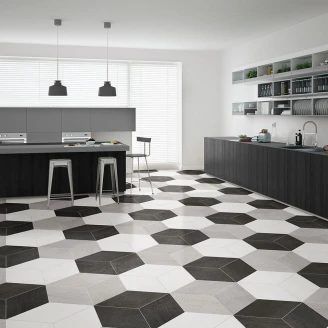 Gulvflis Diamond Svart Matt 40x70 cm