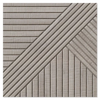 Gulvflis <strong>Tangram</strong>  Lys Grå Matt Relieff 44x44 cm