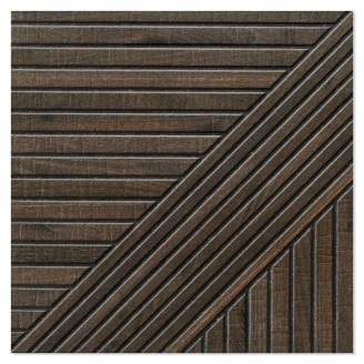 Gulvflis <strong>Tangram</strong>  Mørk Grå Matt Relieff 44x44 cm