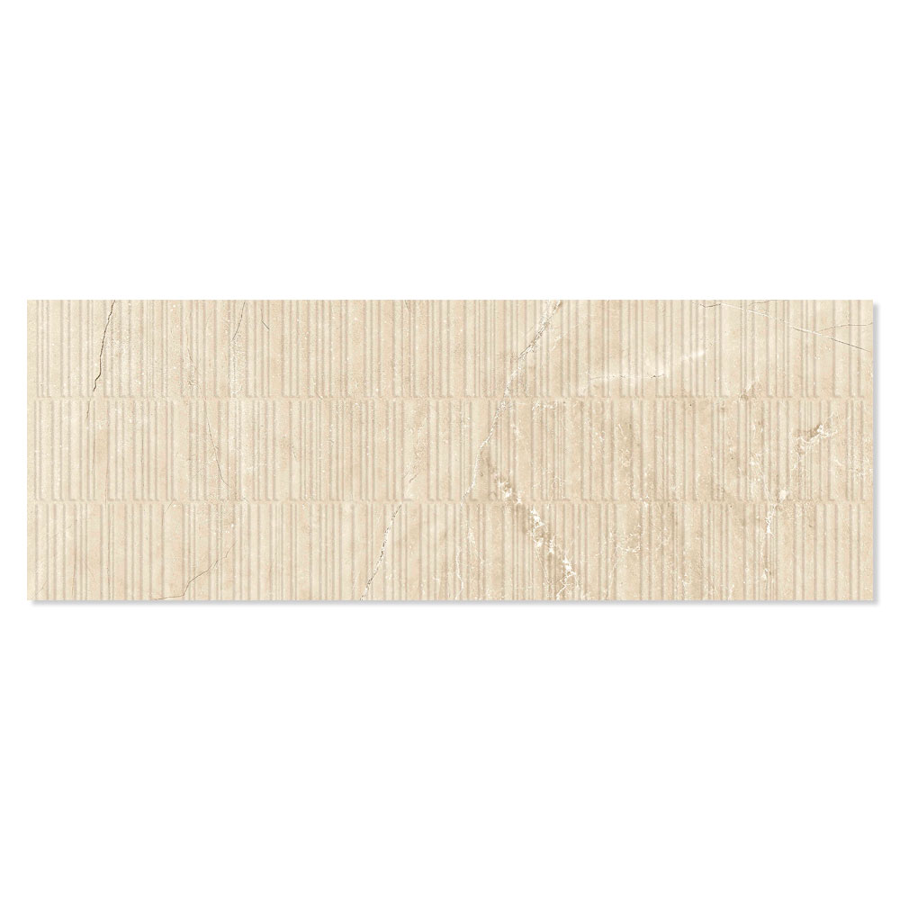 Marmor Veggflis Marble Art Beige Matt-Relieff 33x90 cm