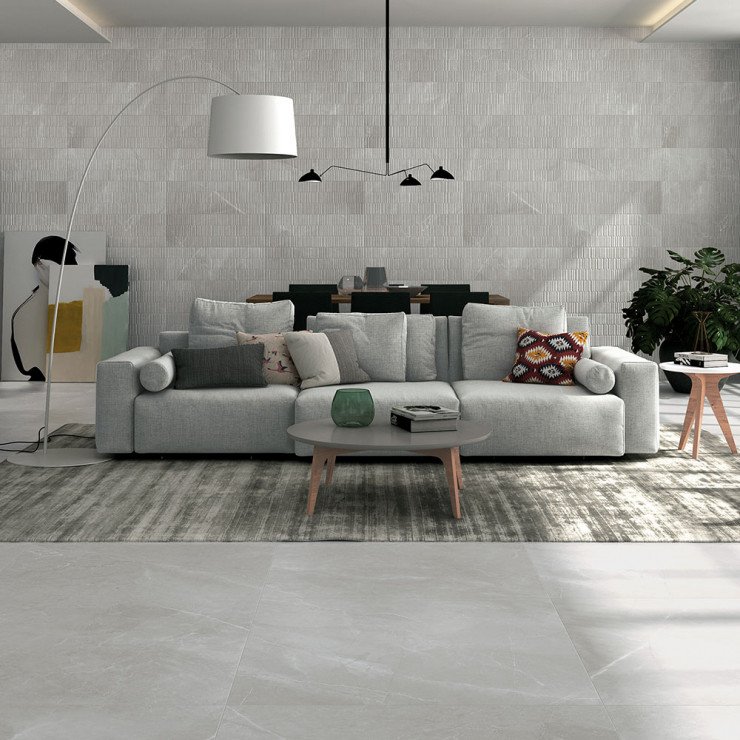 Marmor Gulvflis Marble Art Grå Matt 100x100 cm