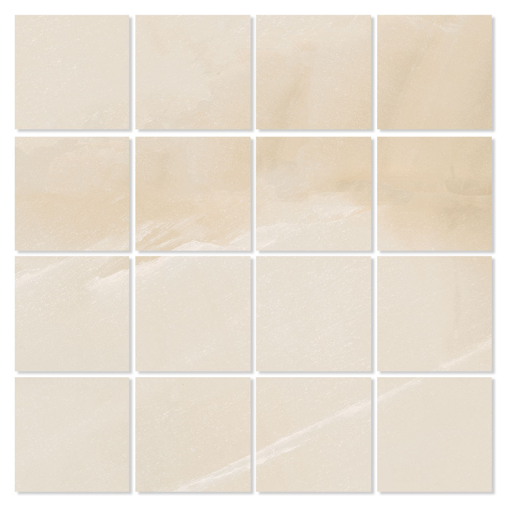 Mosaikkflis Varece Beige Polert 30x30 (7x7) cm