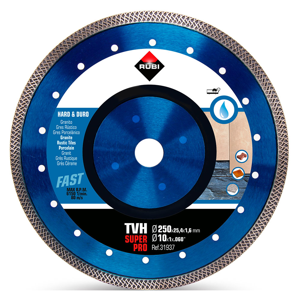 Diamantblad For Harde Materialer TVH-250 SUPERPRO TURBO VIPER (For 20 mm Tykkelse)