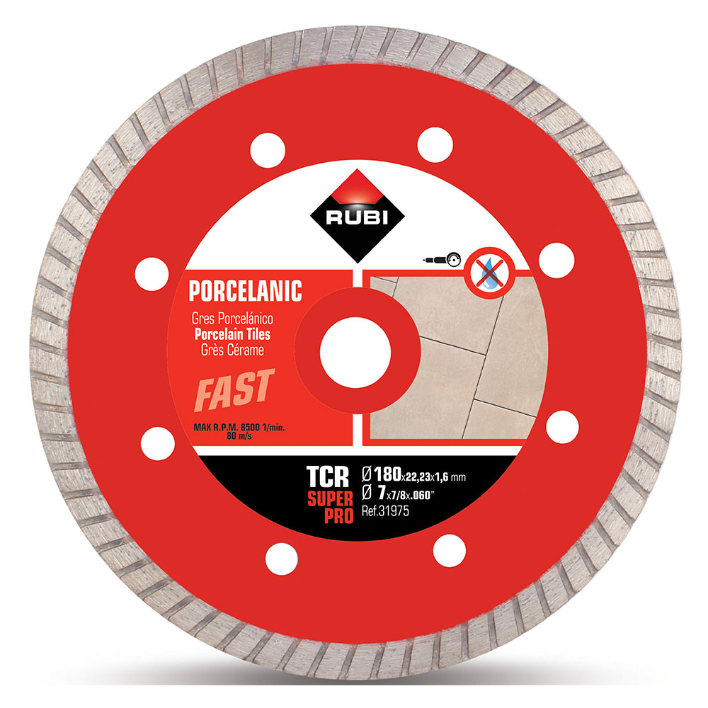 Diamantblad For Porselensfliser TCR-180 SUPERPRO TURBO