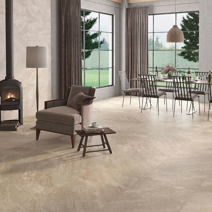 Gulvflis Icaria Brun Matt 37x75 cm