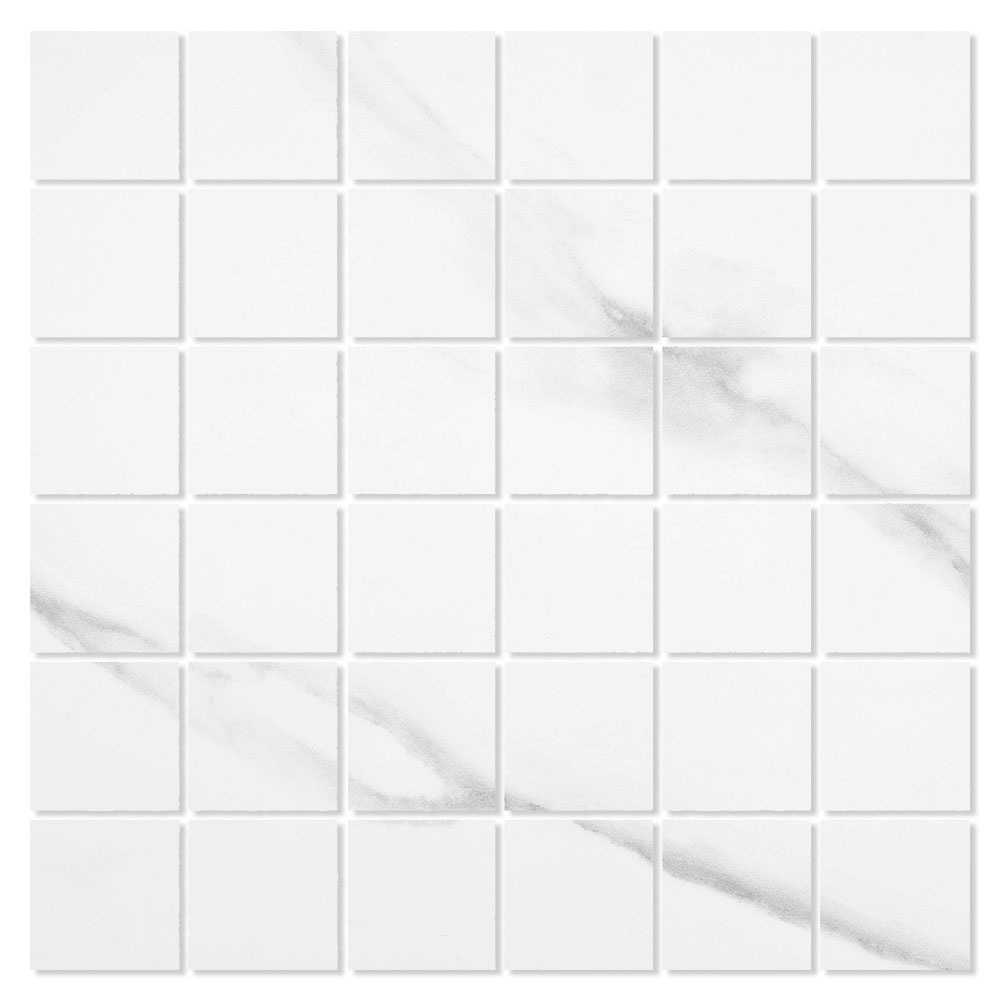 Mosaikkflis Duomo Hvit Matt 30x30 (5x5) cm