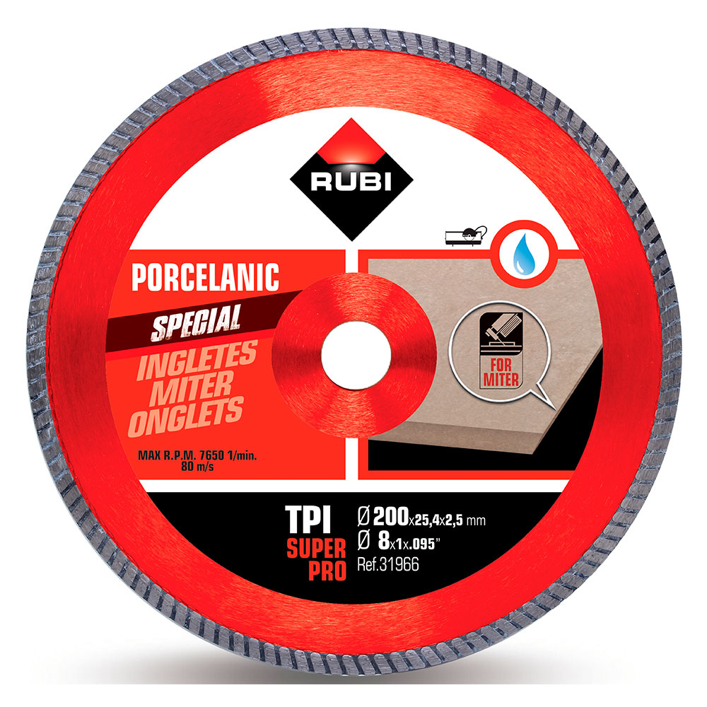 Vinkel Diamantblad For Porselensfliser TPI-200 SUPERPRO TURBO