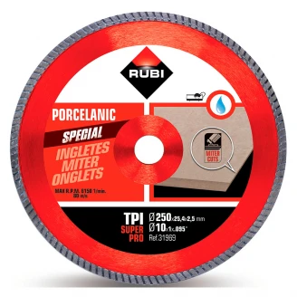 Vinkel Diamantblad For Porselensfliser TPI-250 SUPERPRO TURBO