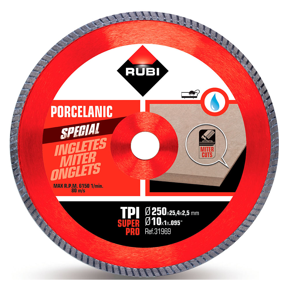 Vinkel Diamantblad For Porselensfliser TPI-250 SUPERPRO TURBO