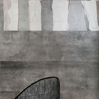 Dekor Veggflis Channel Flerfarget Sølv Matt 30x90 cm