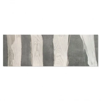 Dekor Veggflis <strong>Channel</strong>  Flerfarget Sølv Matt 30x90 cm