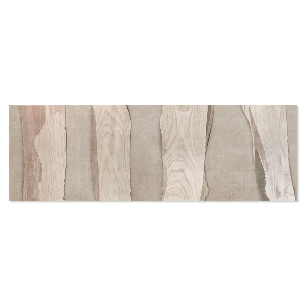 Dekor Veggflis Channel Flerfarget Gold Matt 30x90 cm