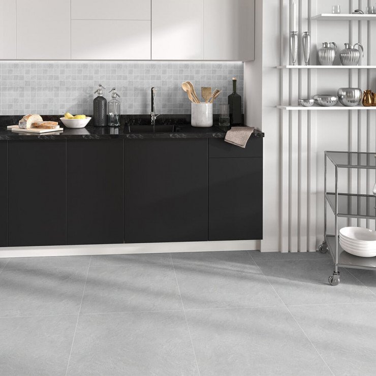 Gulvflis Slate Rock Grå Matt 60x60 cm