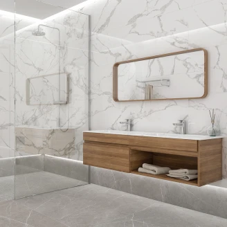 Marmor Gulvflis Calacatta Lux Hvit Matt 30x60 cm