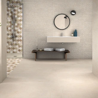 Veggflis Minerve Ljusbrun Matt Relieff 40x120 cm