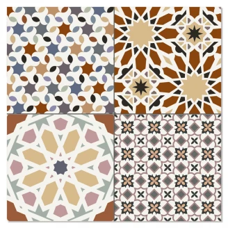 Klinker <strong>Marrakech</strong>  Flerfarvet Mønstret Rød Mat 44x44 cm