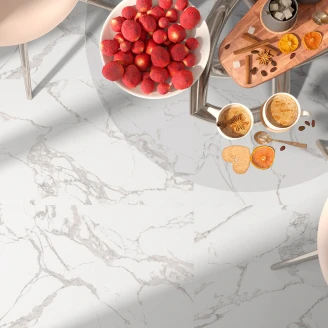 Marmor Gulvflis Calacatta Lux Hvit Matt 45x90 cm