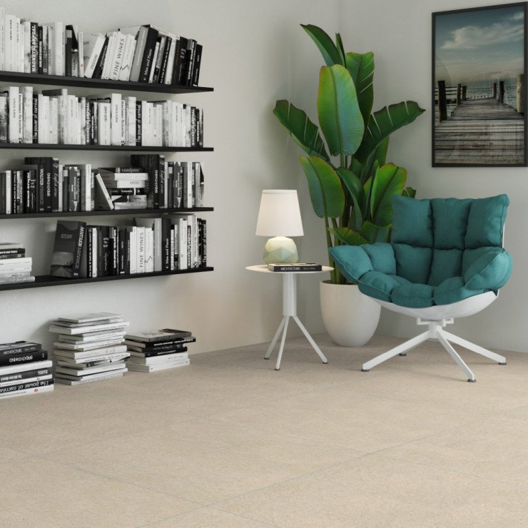 Gulvflis Techstone Beige Matt 60x60 cm