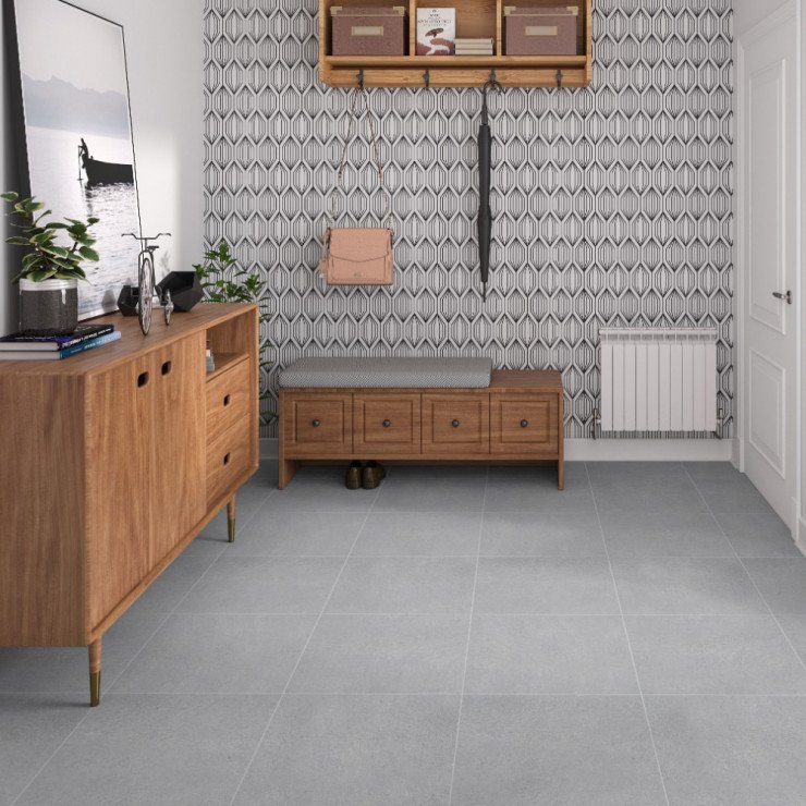 Gulvflis Techstone Grå Matt 45x45 cm