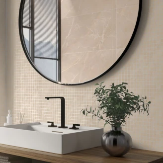 Mosaikkflis Bottocino Beige Matt 30x30 (2.5x2.5) cm
