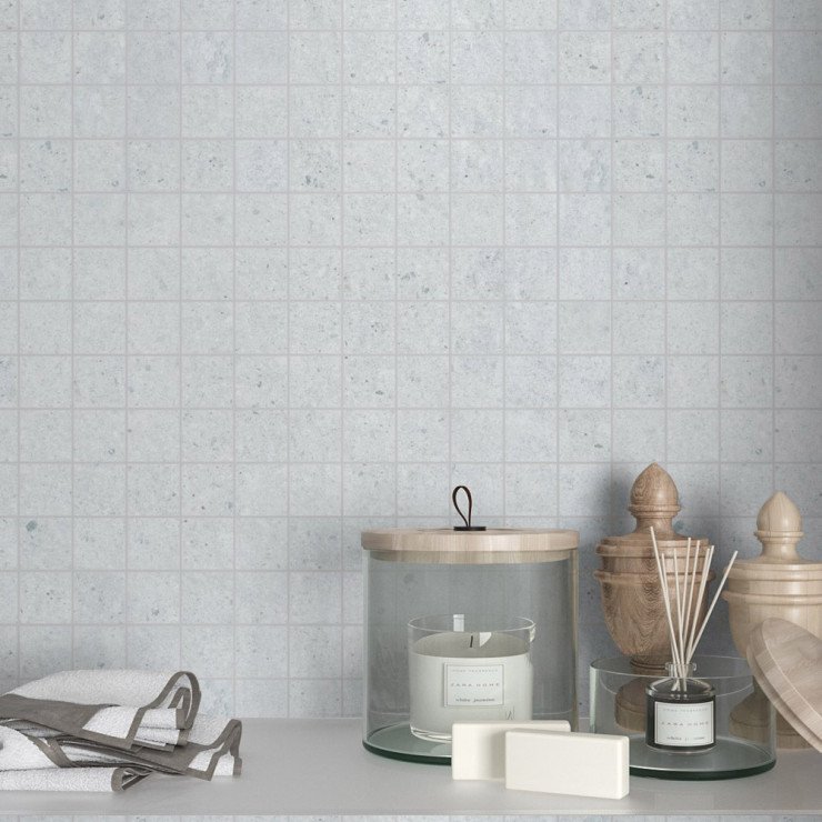Mosaikkflis Advance Hvit Matt 30x30 (5x5) cm