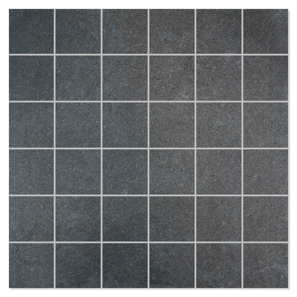 Mosaikkflis Erawan Svart Matt 30x30 (5x5) cm