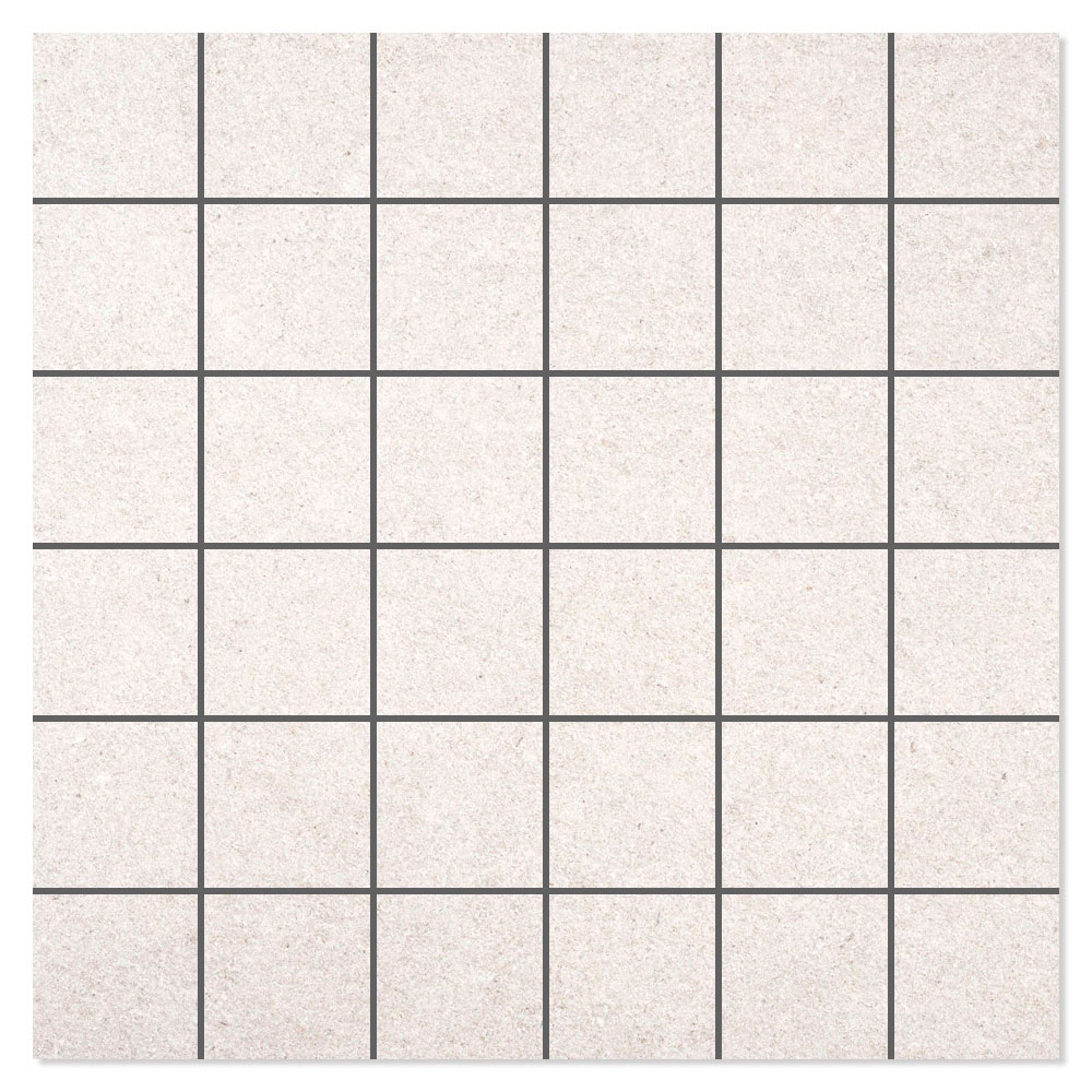 Mosaikkflis Erawan Hvit Matt 30x30 (5x5) cm