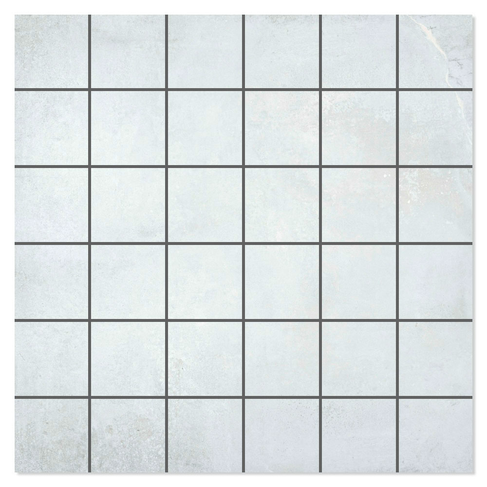 Mosaikkflis Steelwave Hvit Matt 30x30 (5x5) cm