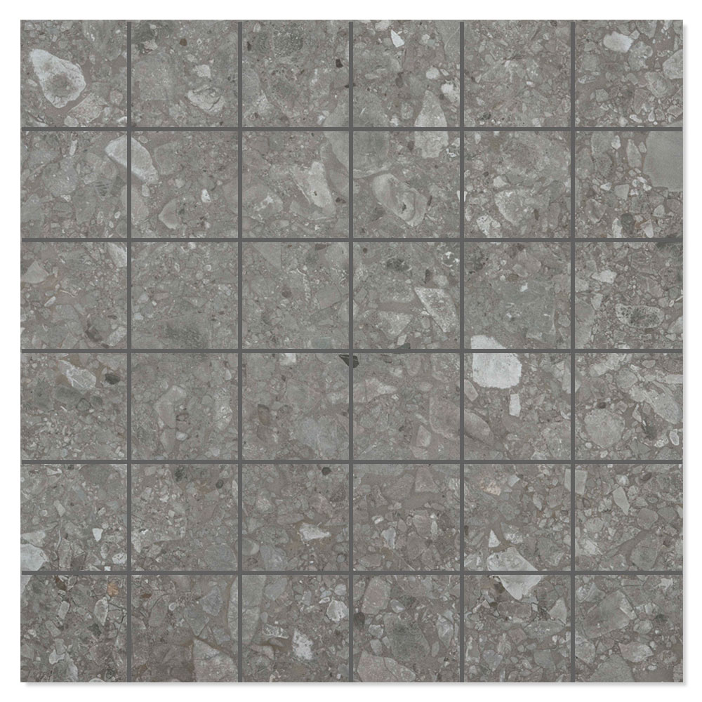 Mosaikkflis Rockart Grå Matt 30x30 (5x5) cm