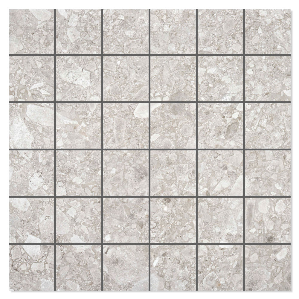 Mosaikkflis Rockart Lys Grå Matt 30x30 (5x5) cm