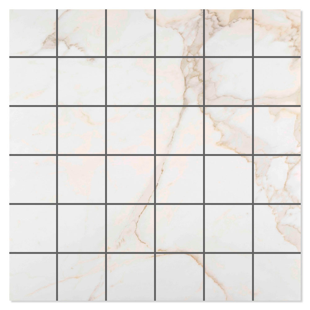 Marmor Gulvflis Lancelot Hvit Matt 30x30 (5x5) cm
