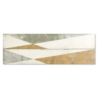 Gulvflis <strong>Amazonia</strong>  Hvit-Gul Matt 21x63 cm