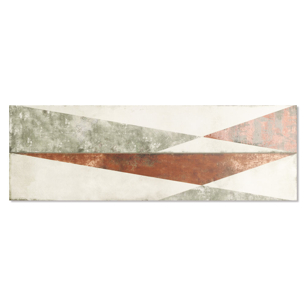 Gulvflis Amazonia Hvit-Rød Matt 21x63 cm