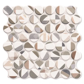 Gulvflis <strong>Circle</strong>  Flerfarget Matt 31x31 cm