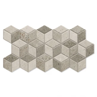 Gulvflis <strong>Rhombus</strong>  Lys Grå Diamant Matt 27x51 cm