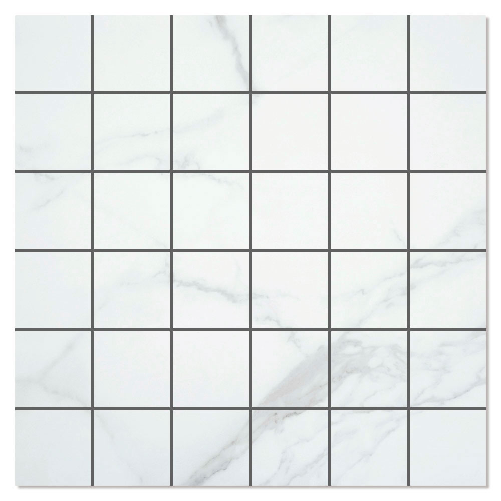 Mosaikkflis Purity Hvit Matt 30x30 (5x5) cm