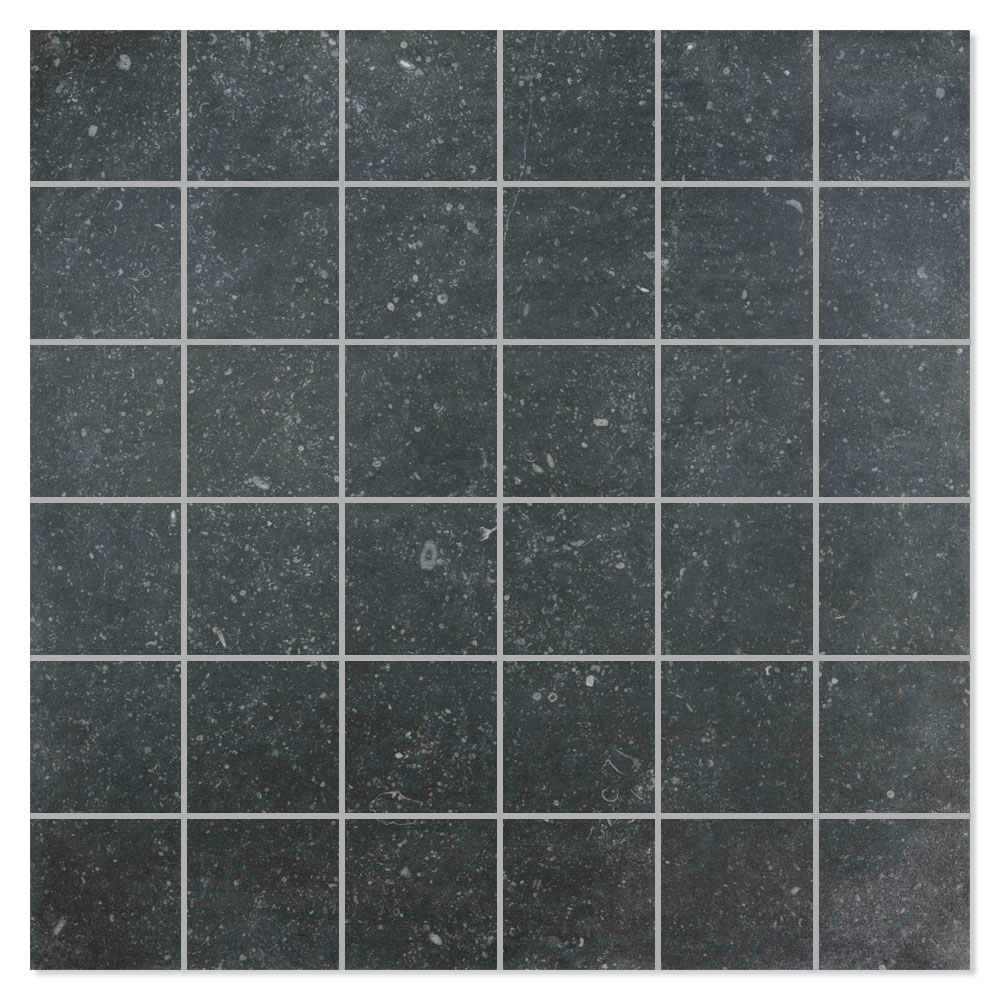 Mosaikkflis Stonearts Svart Matt 30x30 (5x5) cm