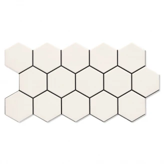 Gulvflis <strong>Rhombus</strong>  Hvit Matt 27x51 cm