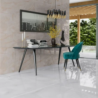 Marmor Gulvflis <strong>Fiori</strong>  Pearl Polert 120x120 cm