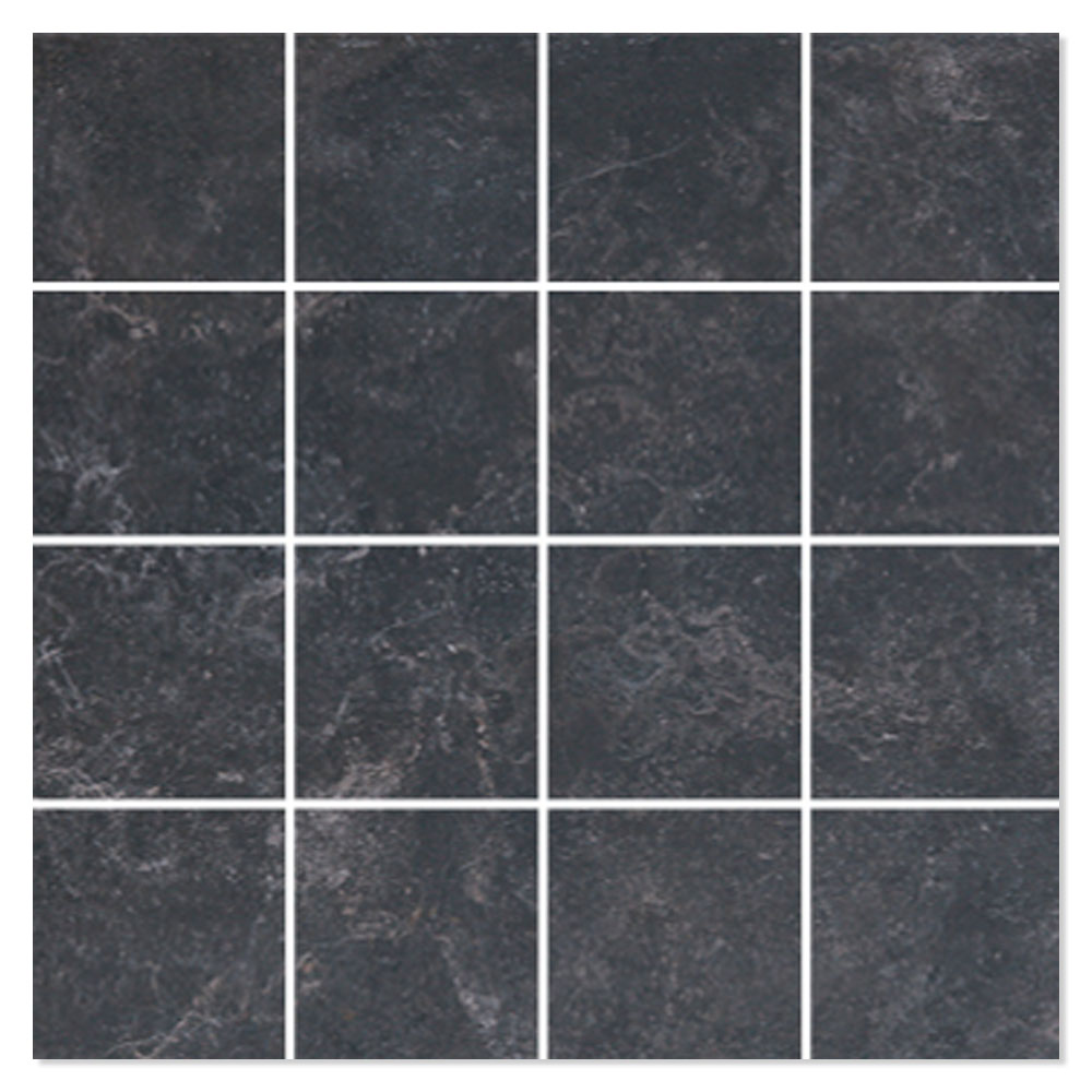 Mosaikkflis Mezzo Svart Matt 30x30 (7x7) cm