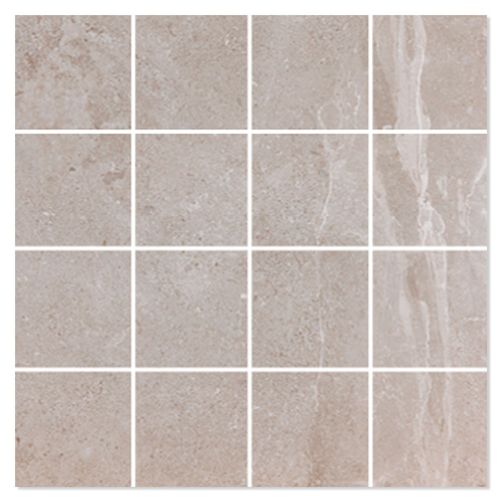 Mosaikkflis Biscay Ash Halvpolert 30x30 (7x7) cm