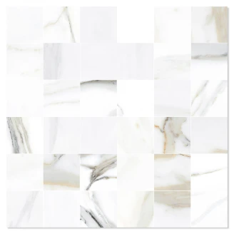 Mosaikk Gulvflis <strong>Fornasetta</strong>  Hvit Polert 30x30 (5x5) cm