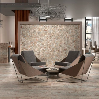 Mosaikk Gulvflis <strong>Metalic</strong>  Beige Matt 33x23 cm